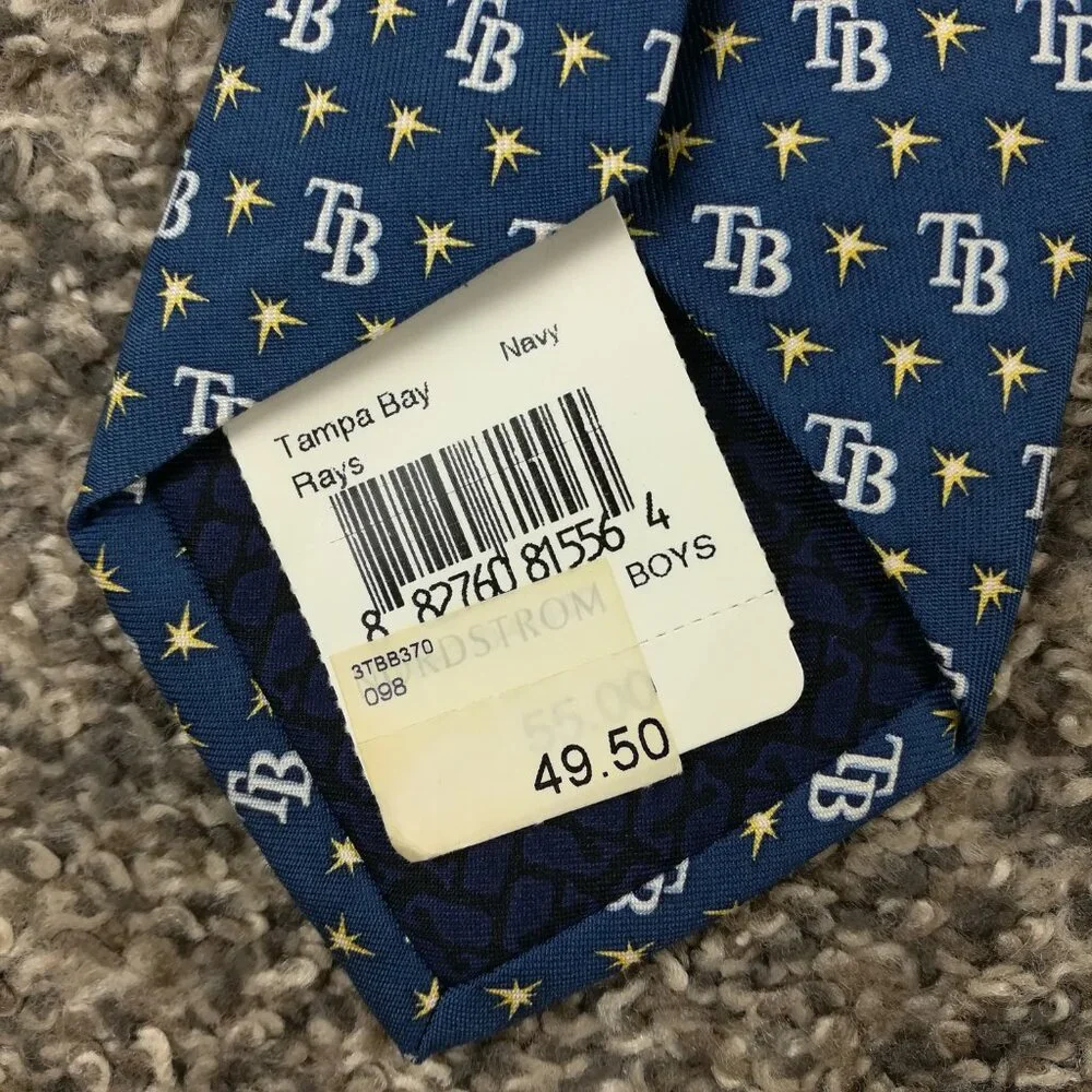 NWT Tampa Bay Rays Neck Tie Vineyard Vines Silk Boys 48.5L 3.25W